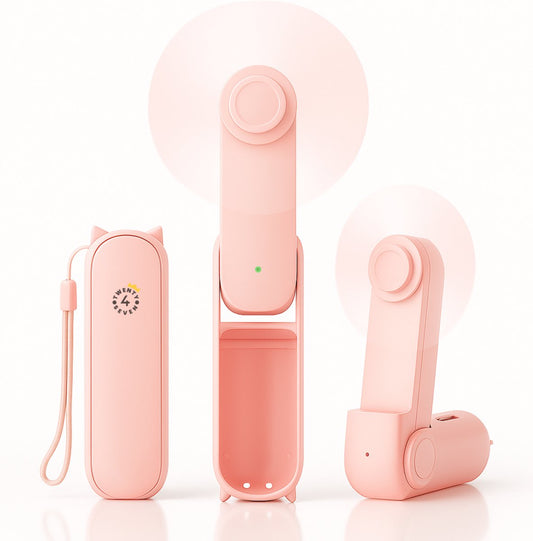 3-in-1 Handventilator – Festival Ventilator met Spiegel en Powerbank