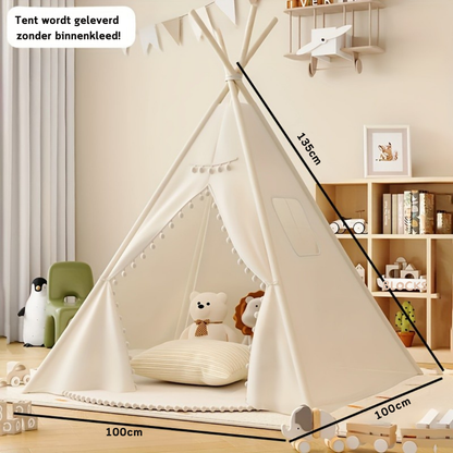 Kinder Tipi Speeltent – Opvouwbare Speelhuis Voor Binnen & Buiten