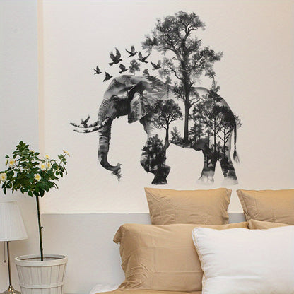 Olifant Muursticker – Natuurlijke Decoratie voor Woon- of Slaapkamer