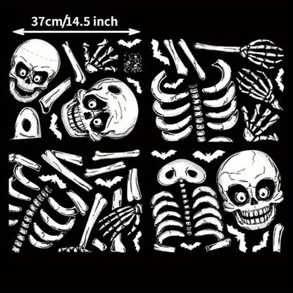 Halloween Raamstickers – Skeletten, Spoken & Vleermuizen voor Griezelige Decoratie