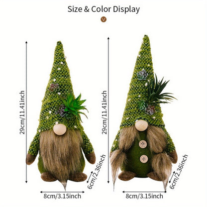 2-Pack Kerst Gnoom - Groene Dwerg Kerstfiguur