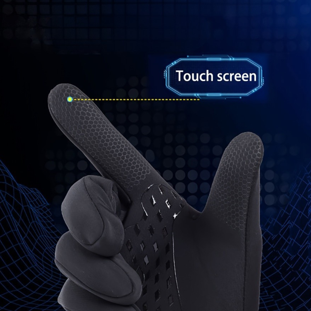 Winter Fiets Handschoenen Heren – Touchscreen, Waterdicht & Winddicht