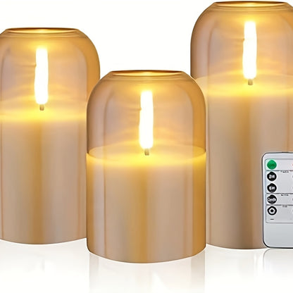 Set van 3 Luxe LED Kaarsen – Met Timer & Afstandsbediening