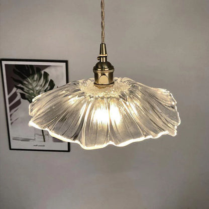 Bloemvorm Hanglamp – Glazen Vintage Plafondlamp