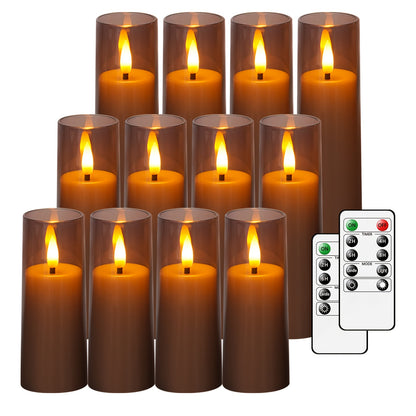 Set van 12 Luxe LED Kaarsen – Met Timer & Afstandsbediening