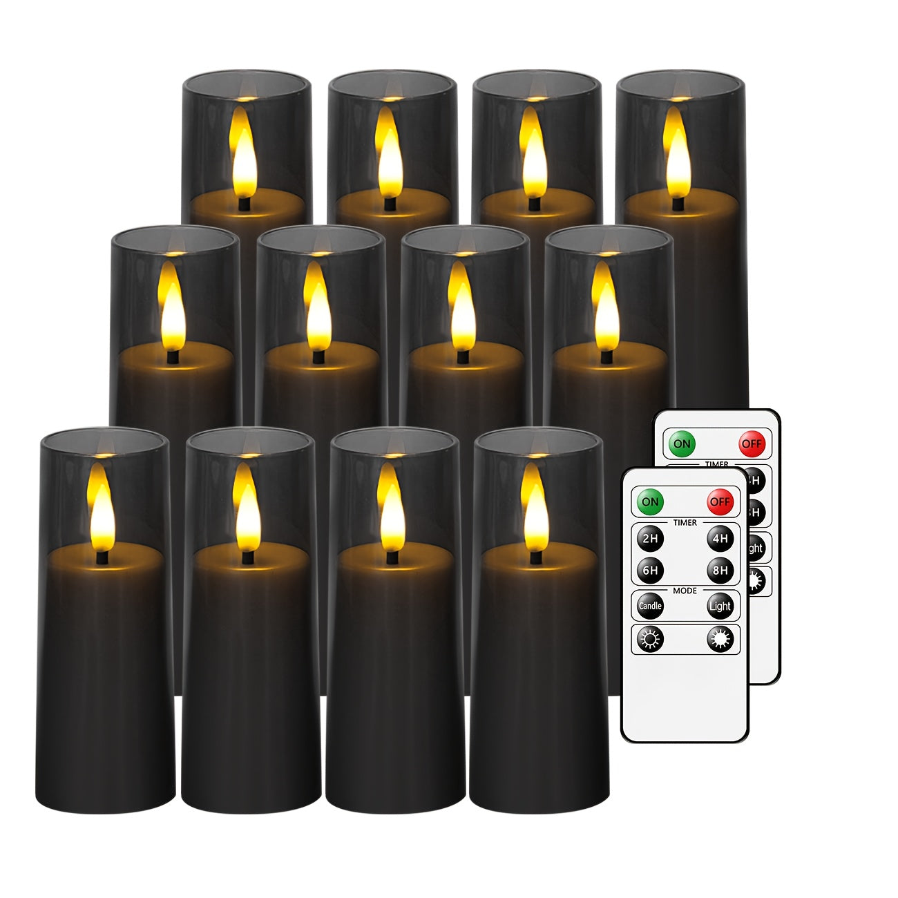 Set van 12 Luxe LED Kaarsen – Met Timer & Afstandsbediening