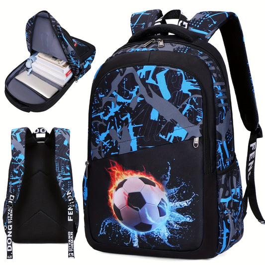 Schooltas Voetbal Jongens – Rugzak met Laptopvak