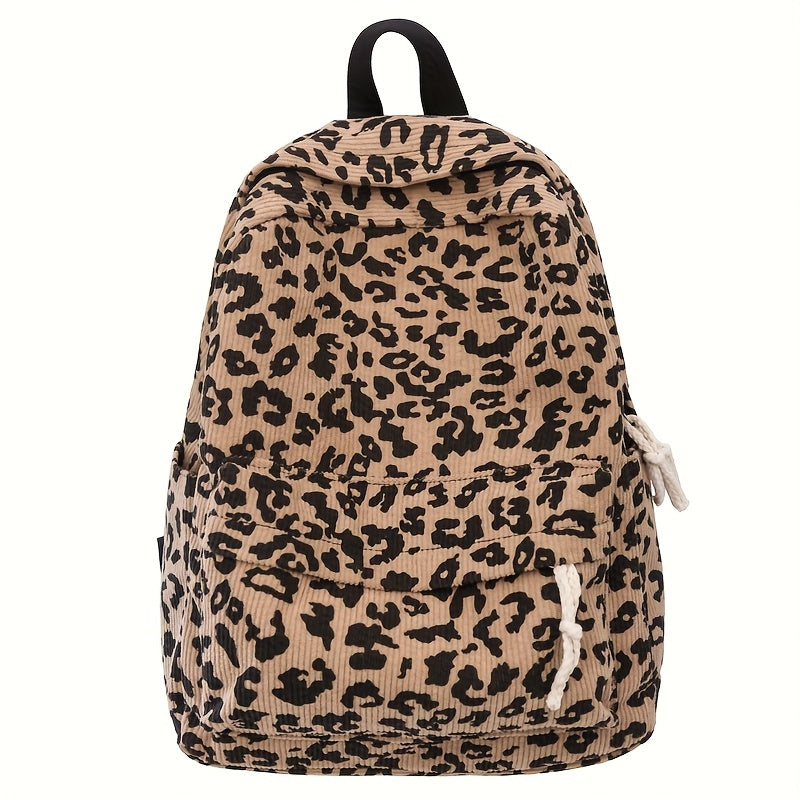 Corduroy Rugzak voor School & Werk – Laptop Tas met Meerdere Compartimenten