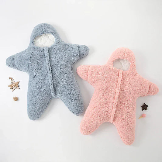 Baby Onesie Stervorm – Warme Pluche Wikkeldeken