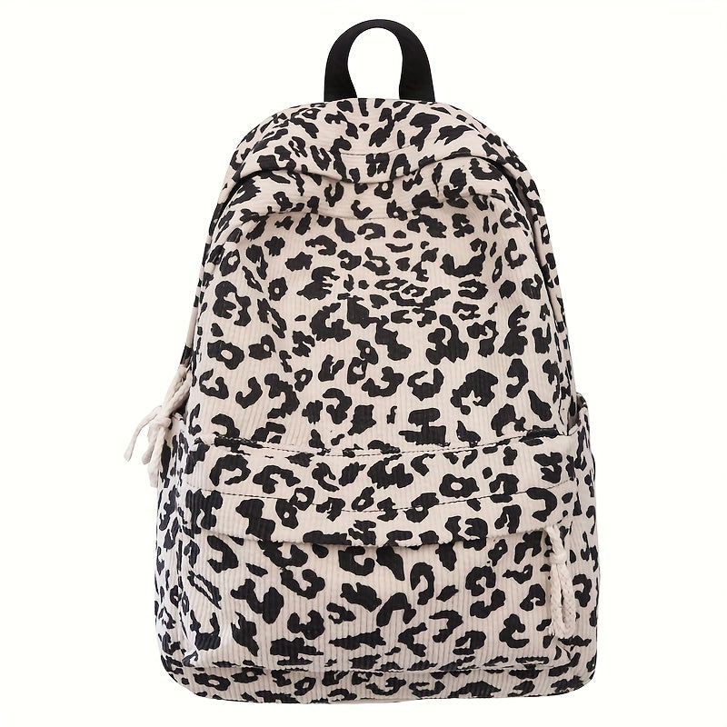 Corduroy Rugzak voor School & Werk – Laptop Tas met Meerdere Compartimenten