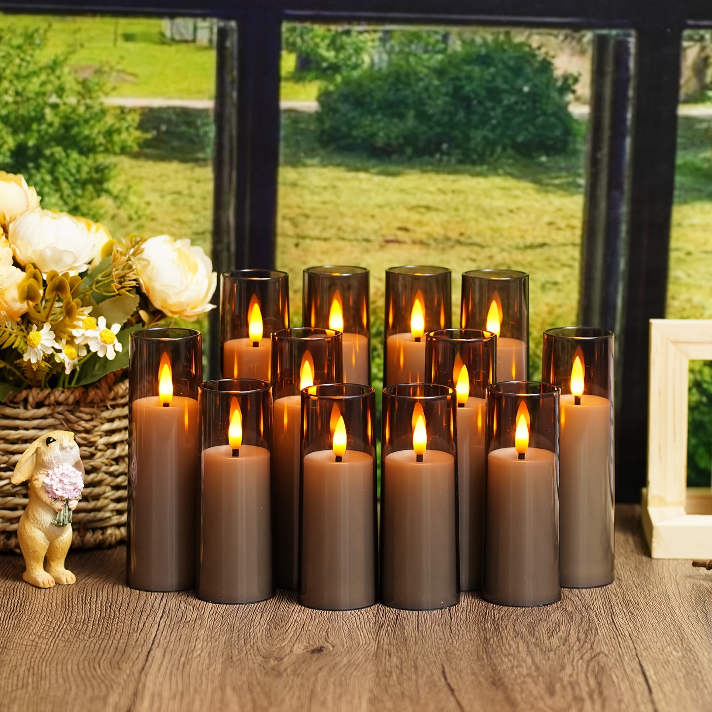 Set van 12 Luxe LED Kaarsen – Met Timer & Afstandsbediening