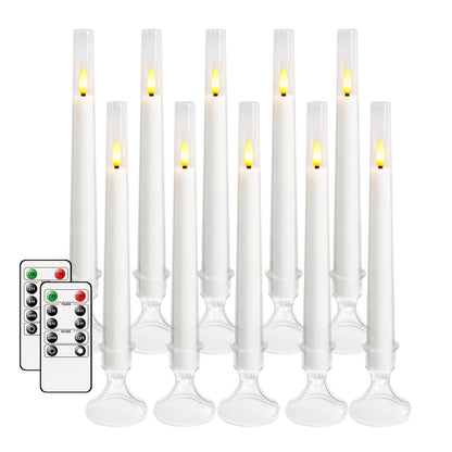 LED Kaarsen met Houder – Set van 10