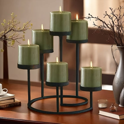 Metalen Kaarsenstandaard Spiraal – Luxe Design voor 6 Kaarsen