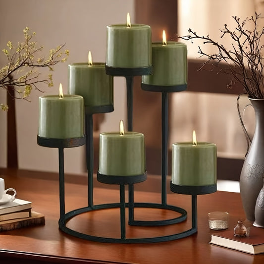 Metalen Kaarsenstandaard Spiraal – Luxe Design voor 6 Kaarsen