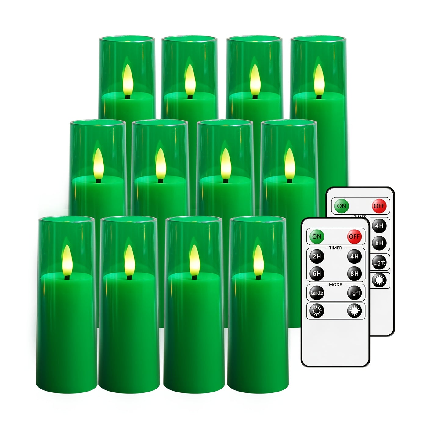 Set van 12 Luxe LED Kaarsen – Met Timer & Afstandsbediening