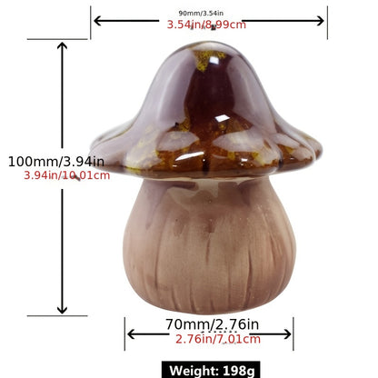 Herfst Decoratie Set – Set van 3 Keramiek Paddenstoelen