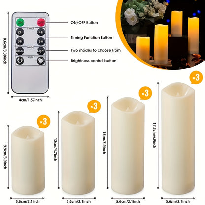 LED Kaarsen – Set van 12 Kaarsen met Timer & Afstandsbediening
