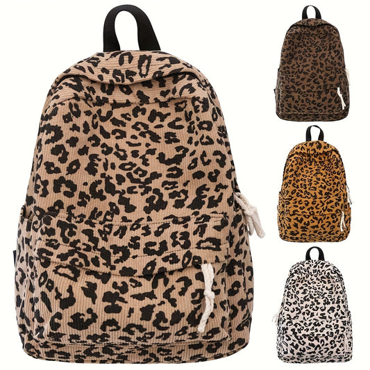 Corduroy Rugzak voor School & Werk – Laptop Tas met Meerdere Compartimenten