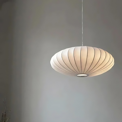 Japandi Stijl Hanglamp – Tijdloze Zijde Plafondlamp