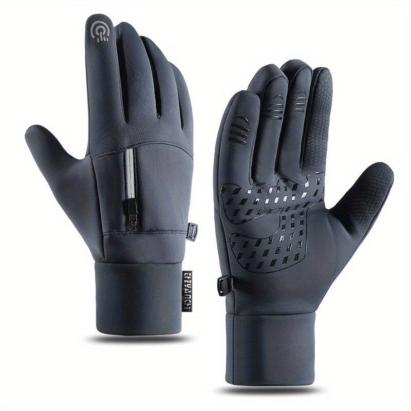 Winter Fiets Handschoenen Heren – Touchscreen, Waterdicht & Winddicht