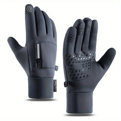 Winter Fiets Handschoenen Heren – Touchscreen, Waterdicht & Winddicht