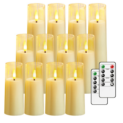 Set van 12 Luxe LED Kaarsen – Met Timer & Afstandsbediening