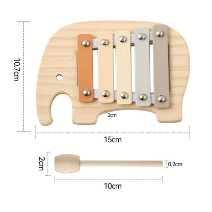 Houten Olifant Xylofoon – Educatief Speelgoed voor Kinderen