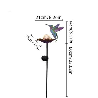 Solar Tuinlamp Kolibrie – Zonne Energie Tuinverlichting met LED Decoratie