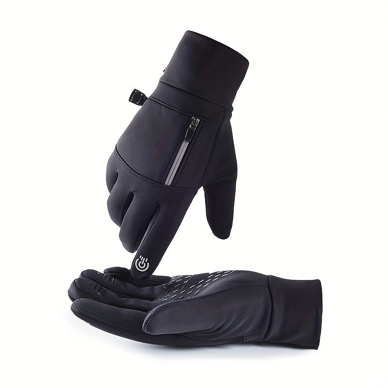 Winter Fiets Handschoenen Heren – Touchscreen, Waterdicht & Winddicht