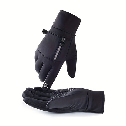 Winter Fiets Handschoenen Heren – Touchscreen, Waterdicht & Winddicht