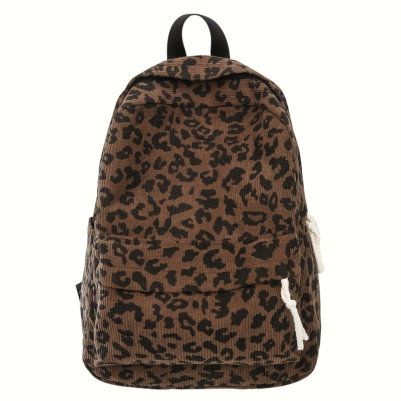 Corduroy Rugzak voor School & Werk – Laptop Tas met Meerdere Compartimenten