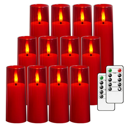 Set van 12 Luxe LED Kaarsen – Met Timer & Afstandsbediening