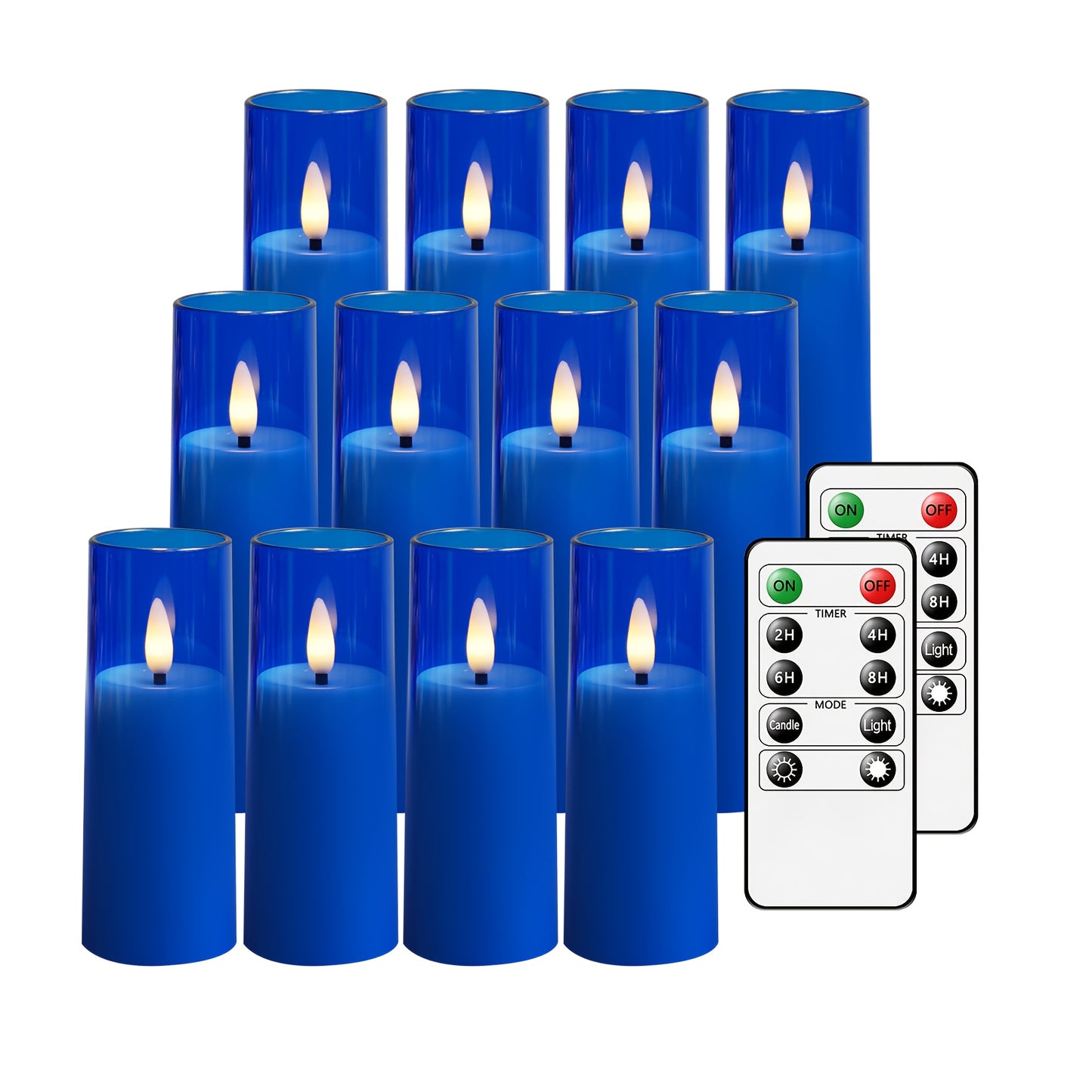Set van 12 Luxe LED Kaarsen – Met Timer & Afstandsbediening