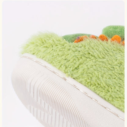 Dino Kinder Sloffen – Warme Pluche Pantoffels met Anti-Slip Zool