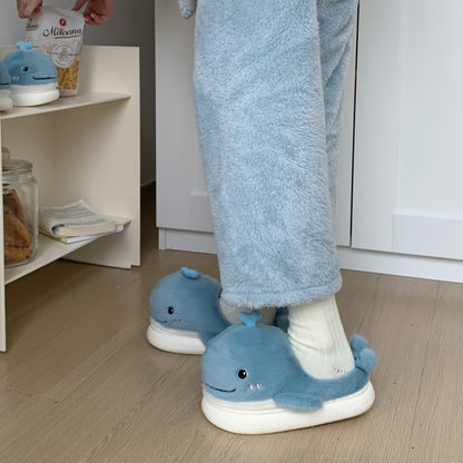 Cozy Whale Slippers – Winter Sloffen met Fleece Voering
