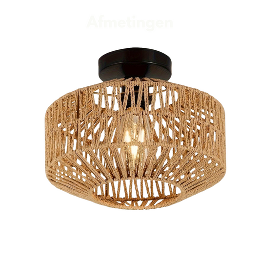 Handgemaakte Rotan Plafonlamp – Perfecte Verlichting voor je Interieur