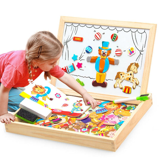 Magnetisch Teken- en Puzzelbord – Educatief Speelgoed voor Kinderen
