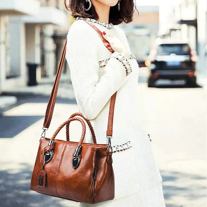 Eleganzo – Leren Tas met Grote Inhoud voor Dames