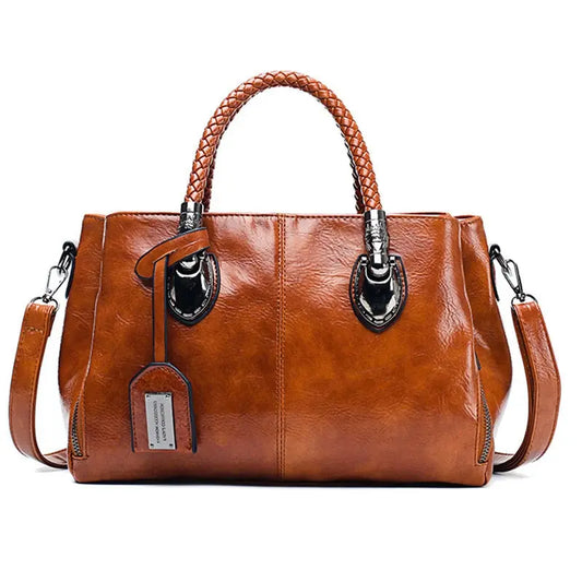 Eleganzo – Leren Tas met Grote Inhoud voor Dames