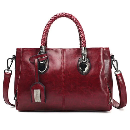 Eleganzo – Leren Tas met Grote Inhoud voor Dames