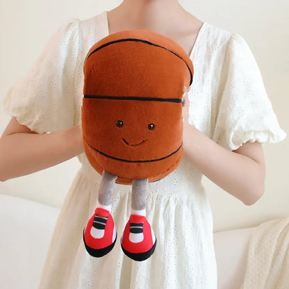 Voetbal & Basketbal Knuffel – Zachte Pluche Sportbal Speelgoed