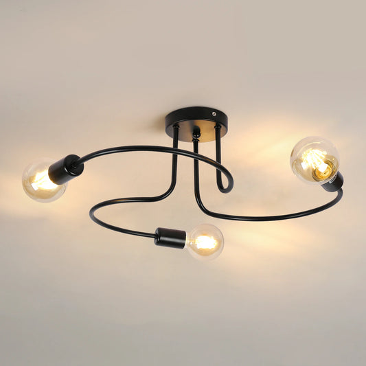 Moderne Plafondlamp Industrieel Zwart