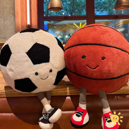 Voetbal & Basketbal Knuffel – Zachte Pluche Sportbal Speelgoed
