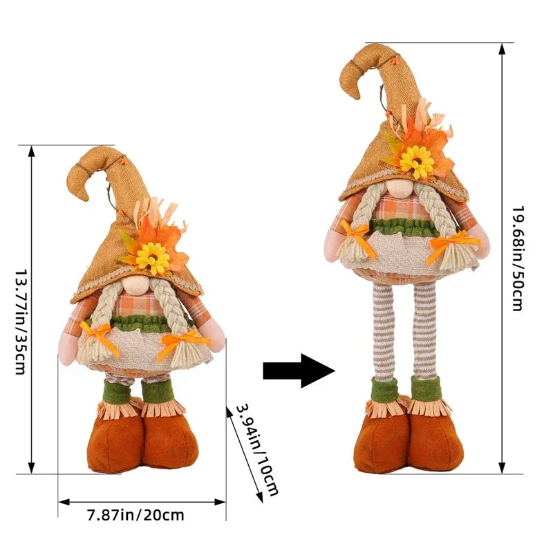 Herfst Kabouter Decoratie – Verstelbare Pluche Gnome