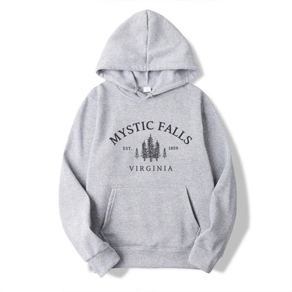 Mystic Falls Virginia Hoodie Salvatores Shirt Unisex Lange Mouw Ronde Hals Pullovers Hoodies Casual Trui Voor Vampierfans