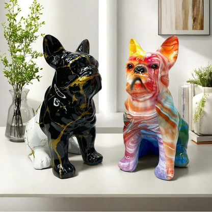 Graffiti Franse Bulldog Beeld – Kleurrijke Woondecoratie