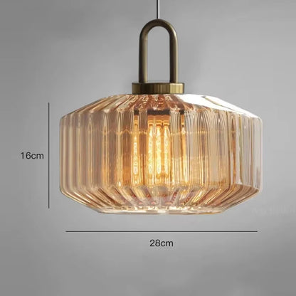 Retro Hanglamp – Vintage Glazen Kroonluchter