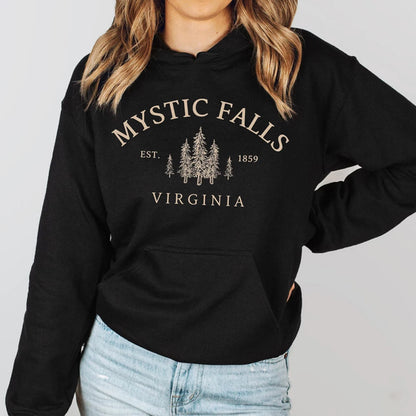 Mystic Falls Virginia Hoodie Salvatores Shirt Unisex Lange Mouw Ronde Hals Pullovers Hoodies Casual Trui Voor Vampierfans