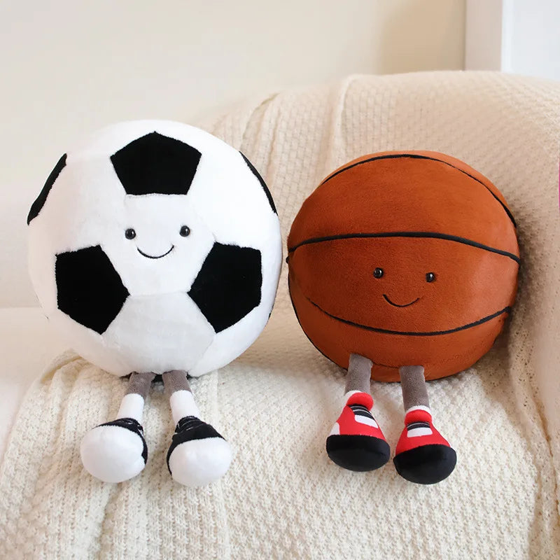Voetbal & Basketbal Knuffel – Zachte Pluche Sportbal Speelgoed