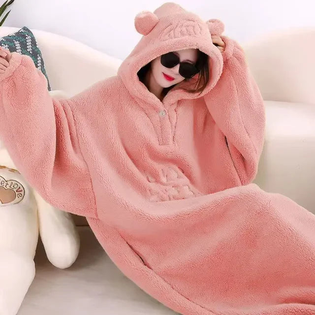Oversized Hoodie Deken – Warme Pluche Loungewear
